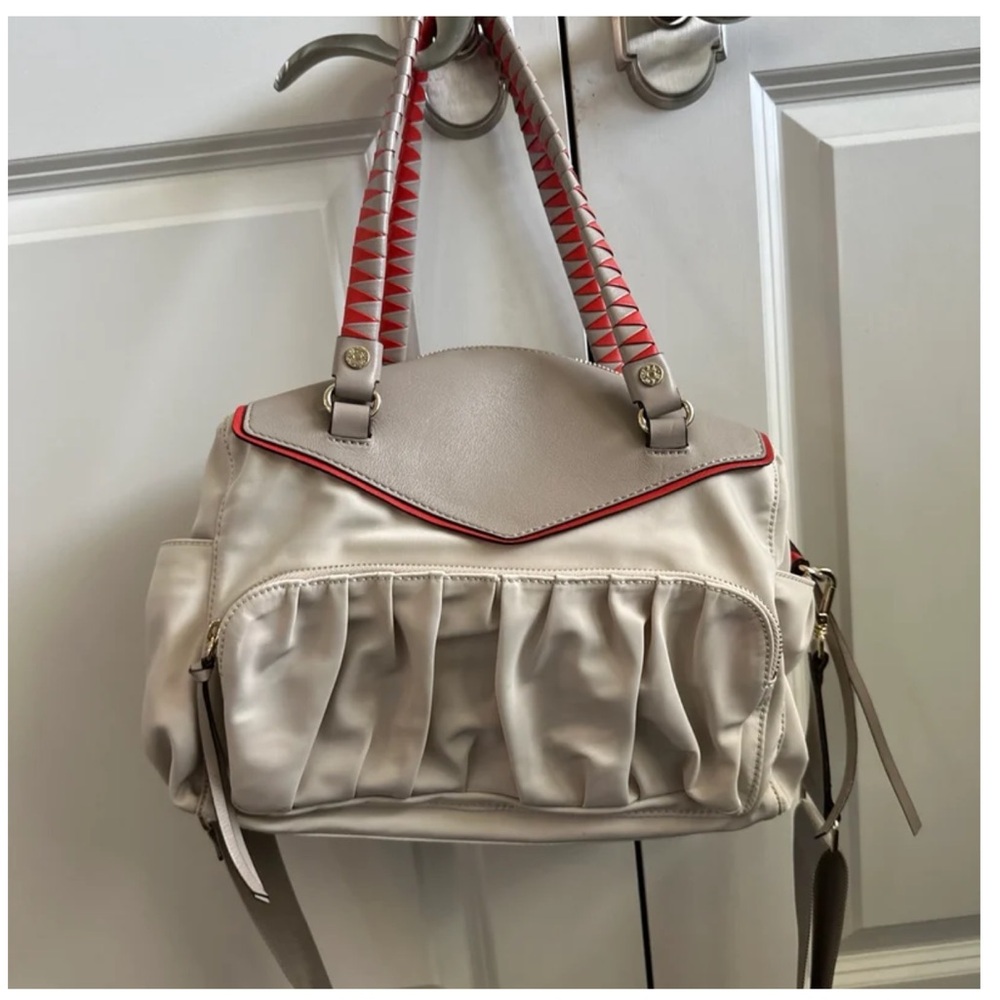 EUC MZ WALLACE Thompson Large Satchel Chalk $385 - Picture 5 of 7